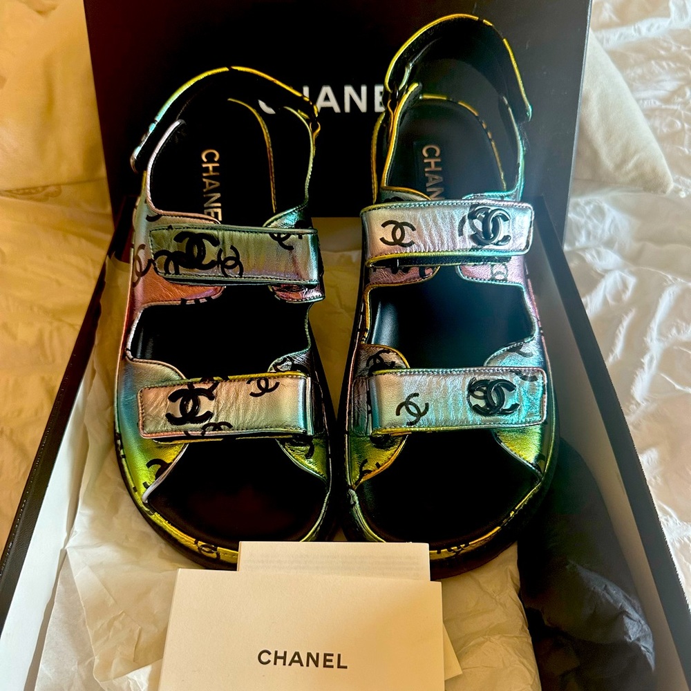 Authentic Chanel Multicolor Beautiful Sandal -Limited Edition